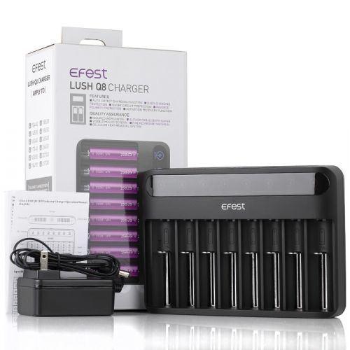 Efest Lush Q8 Intelligent Battery Charger with packaging
