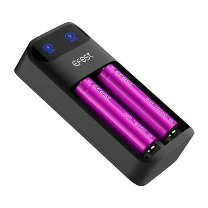 Efest Q2 Battery Charger - 2 Bay with battery