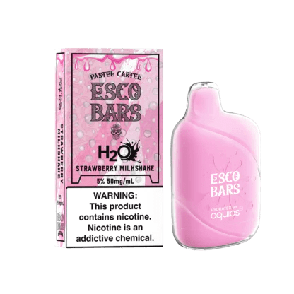 Esco Bars Aquios Mesh Disposable | 6000 Puffs | 15mL | 50mg strawberry milkshake