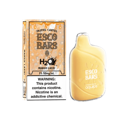 Esco Bars Aquios Mesh Disposable | 6000 Puffs | 15mL | 50mg mango lassi with packaging