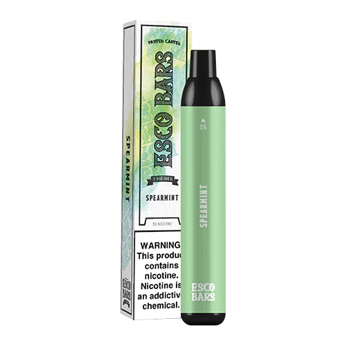 Esco Bars Mesh Disposable | 2500 Puffs | 6mL spearmint with packaging
