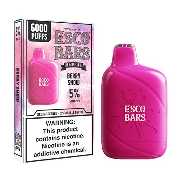 Esco Bars Mesh Disposable | 6000 Puffs | 15mL | 5% berry snow with packaging