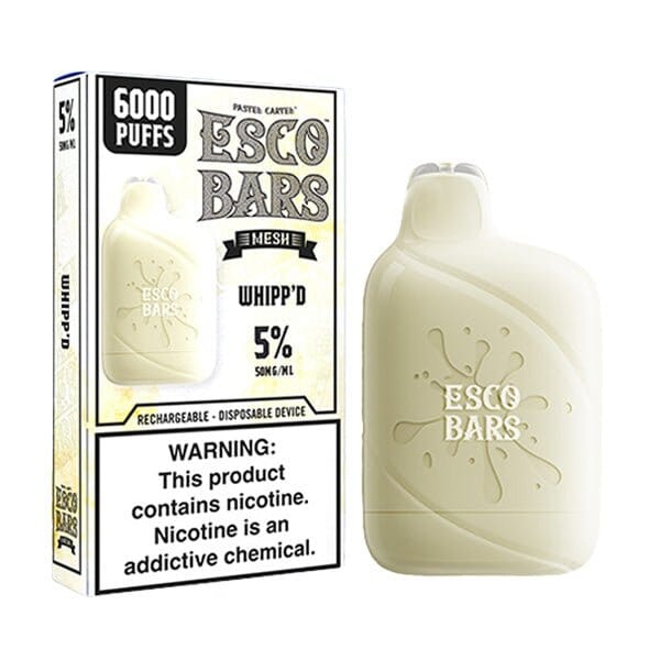 Esco Bars Mesh Disposable | 6000 Puffs | 15mL | 5% whipp'd with packaging