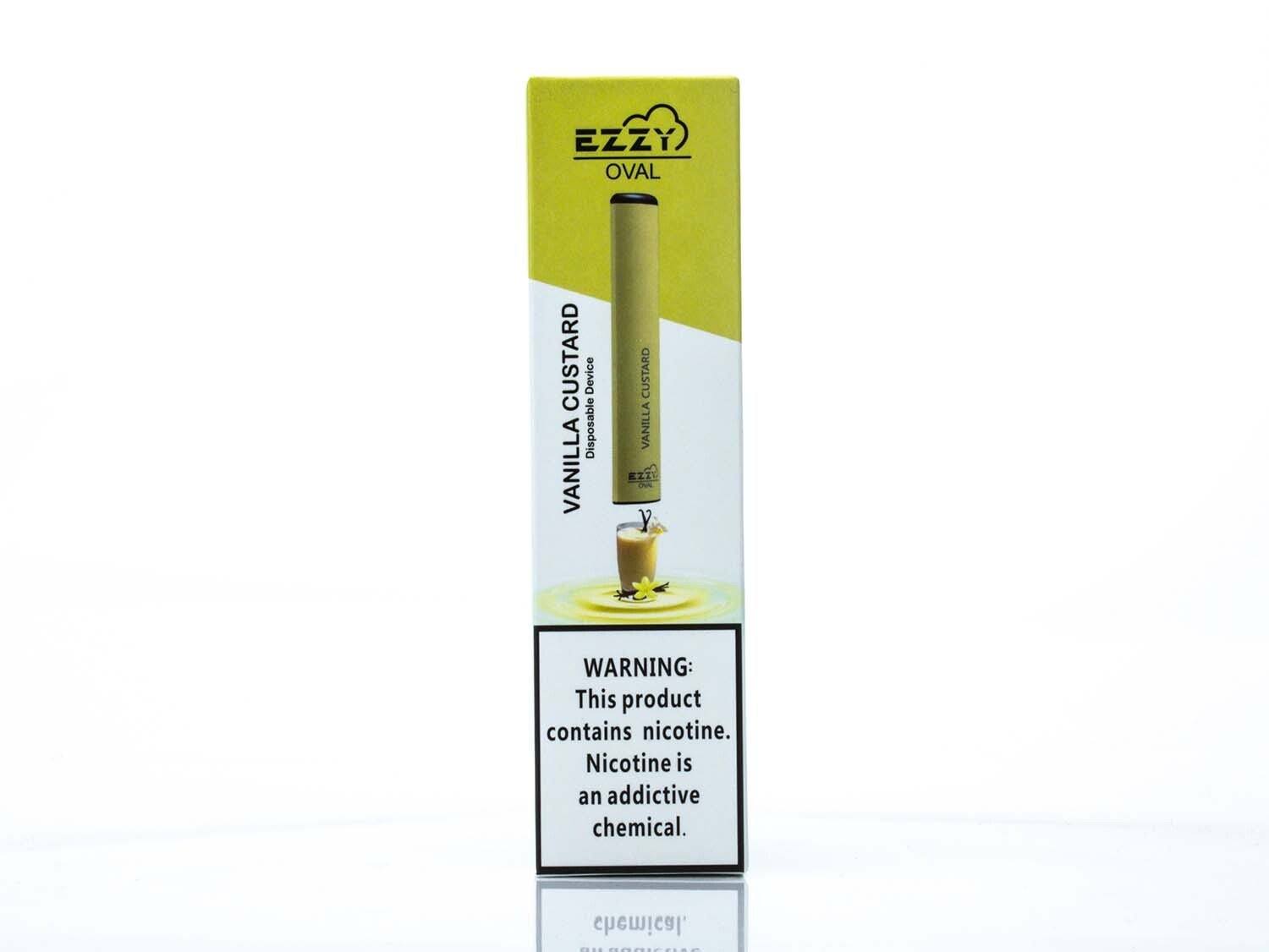 EZZY Oval Disposable Device - 300 Puffs vanilla custard packaging