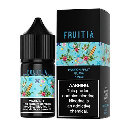 Passion Fruit Guava Punch by Fruitia Salts 30ml with packaging