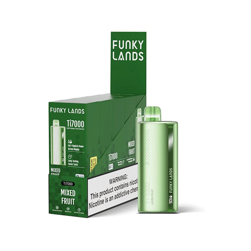 Funky Land Ti7000 Disposable 7000 Puff 12.8mL 40-50mg Mixed Fruit with Packaging