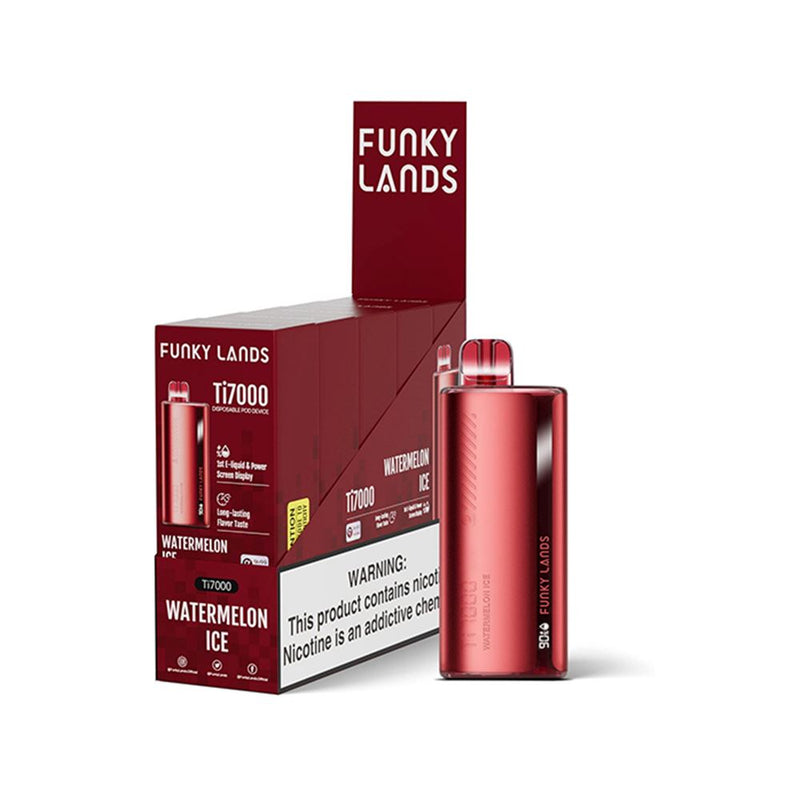 Funky Land Ti7000 Disposable 7000 Puff 12.8mL 40-50mg Watermelon Ice with Packaging