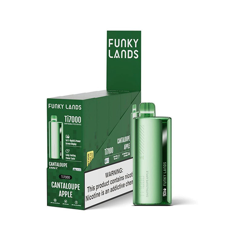 Funky Land Ti7000 Disposable 7000 Puff 12.8mL 40-50mg Cantaloupe Apple with Packaging