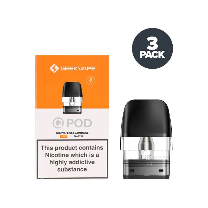 Geekvape Sonder/Wenax Q Pods (3-Pack) 1.2 Ohm Cartridge 3pk with Packaging