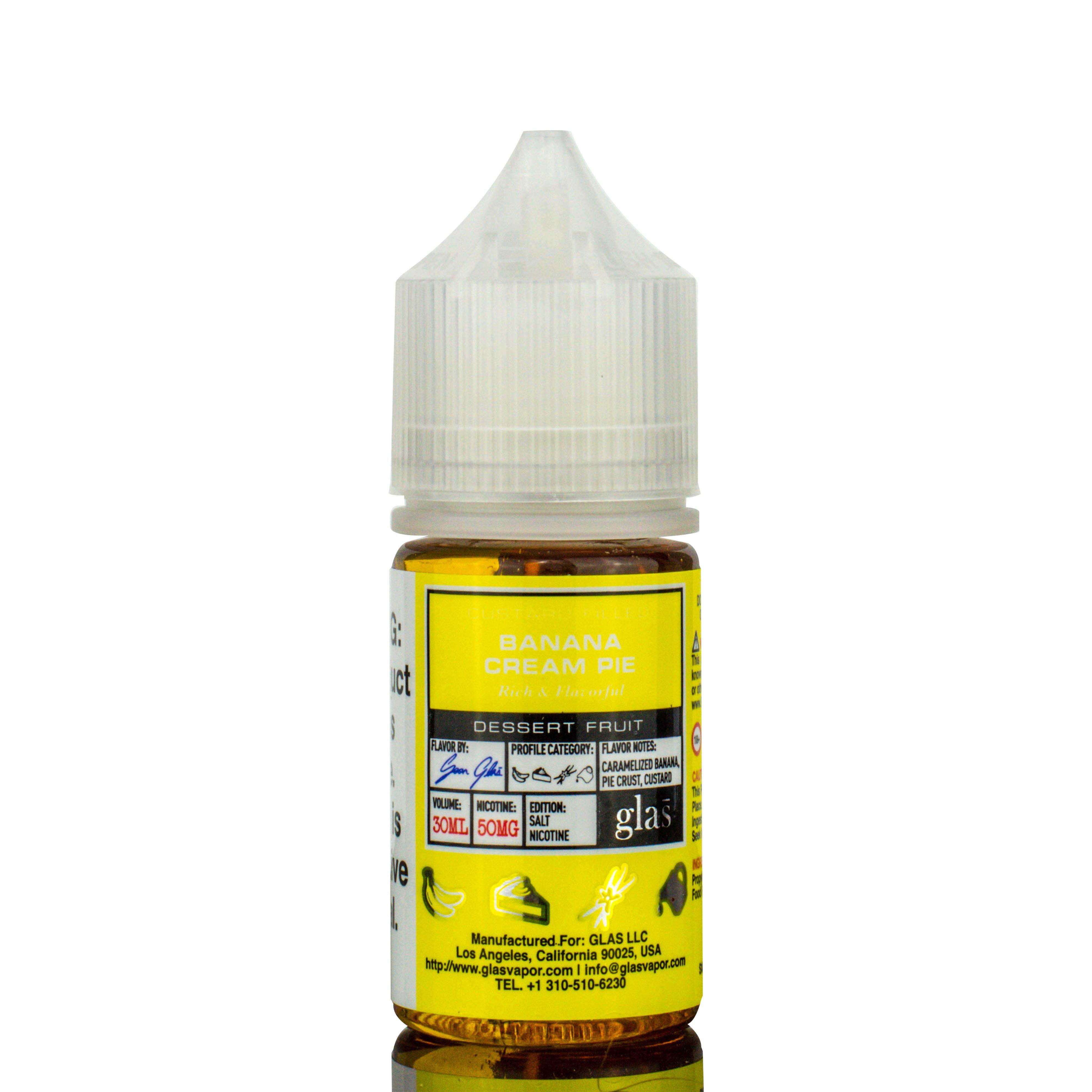 Banana Cream Pie by Glas BSX Salts TFN 30ml bottle with background bottle