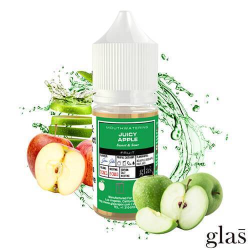 Juicy Apple by Glas BSX Salts TFN 30ml bottle with background