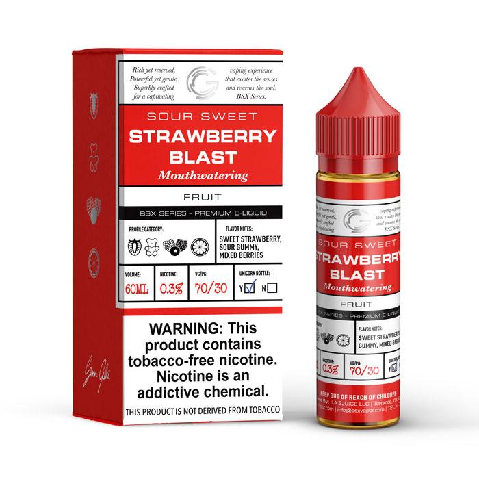 Strawberry Blast by Glas BSX Series 60ml with packaging