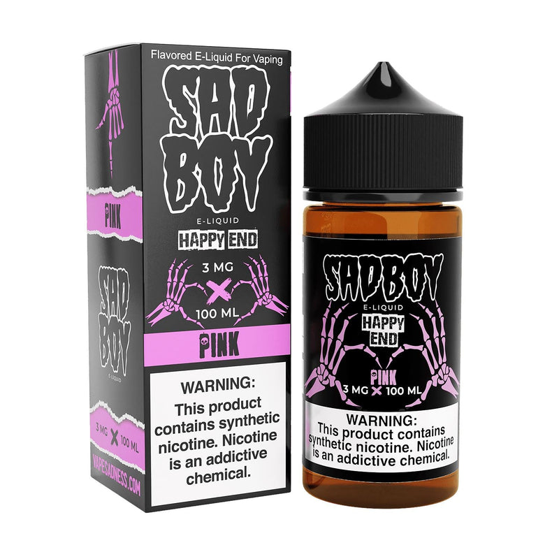 Happy End Pink Cotton Candy by Sadboy E-Liquid 100ml with packaging
