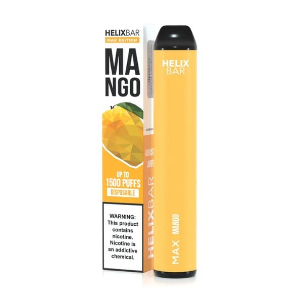 HelixBar Max Disposable E-Cigs | 1500 Puffs mango with packaging