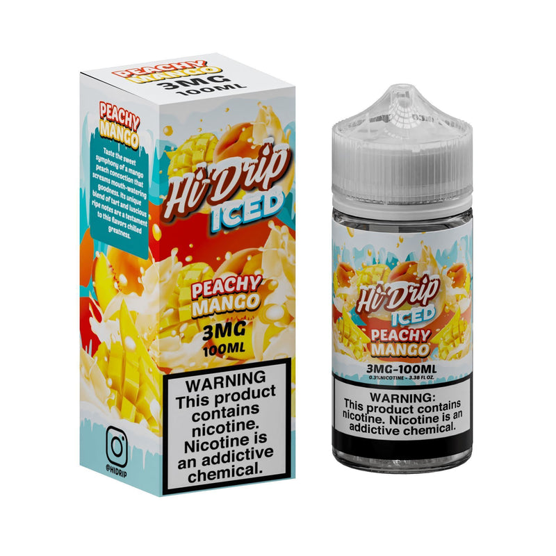 Iced Mango Peach by Hi-Drip E-Juice 100ml with packaging