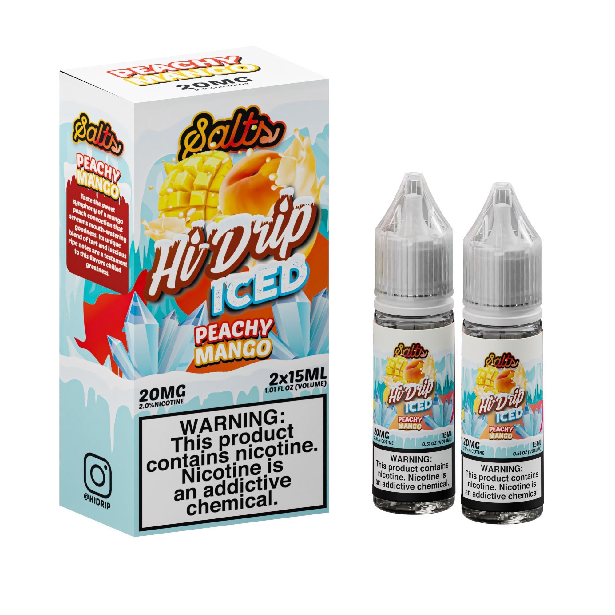 Iced Mango Peach by Hi Drip Salts 30ml with packaging