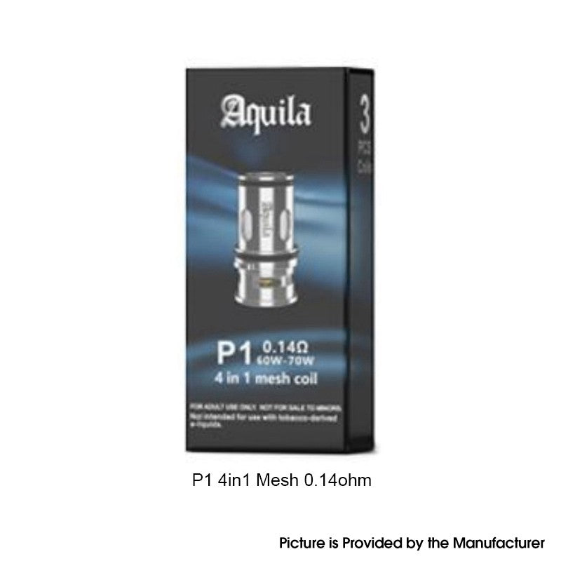 HorizonTech Aquila Coil | 3-Pack - P1 0.14ohm 60W-70W 4 in 1 Mesh packaging