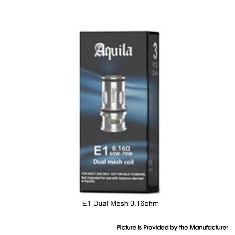 HorizonTech Aquila Coil | 3-Pack - E1 0.16ohm 60W-70W Dual Mesh with packaging