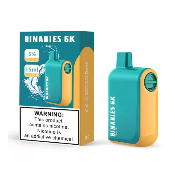 HorizonTech – Binaries Cabin Disposable 6000 puffs 15mL clear with packaging