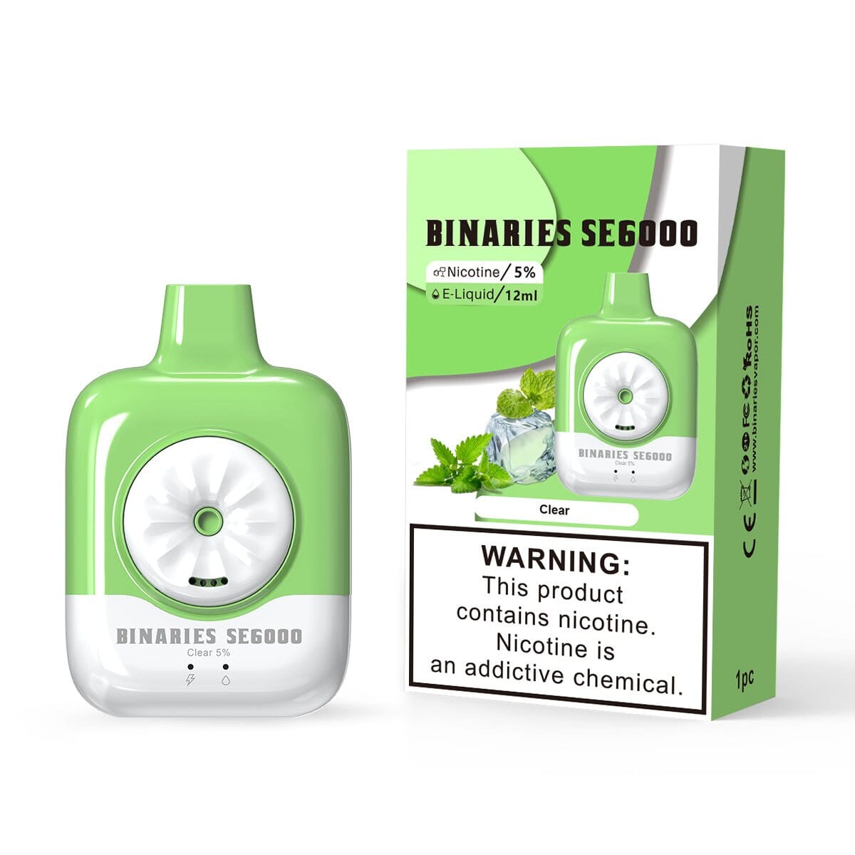 HorizonTech – Binaries Cabin Disposable SE | 6000 Puffs | 12mL | 50mg Clear with Packaging