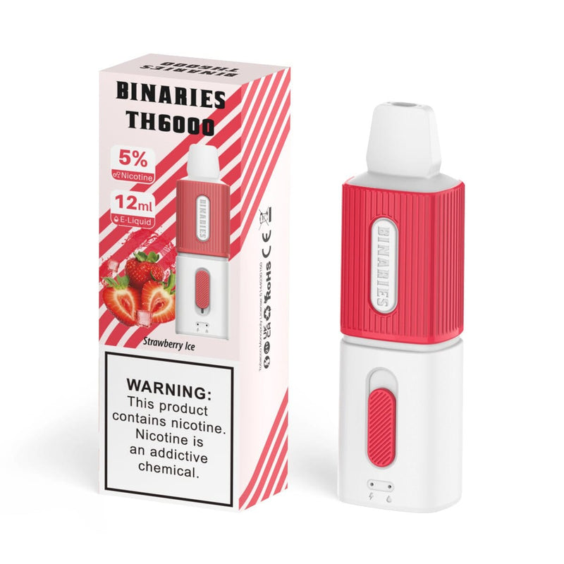 HorizonTech – Binaries Cabin Disposable TH | 6000 Puffs | 12mL | 50mg Strawberry Ice with packaging