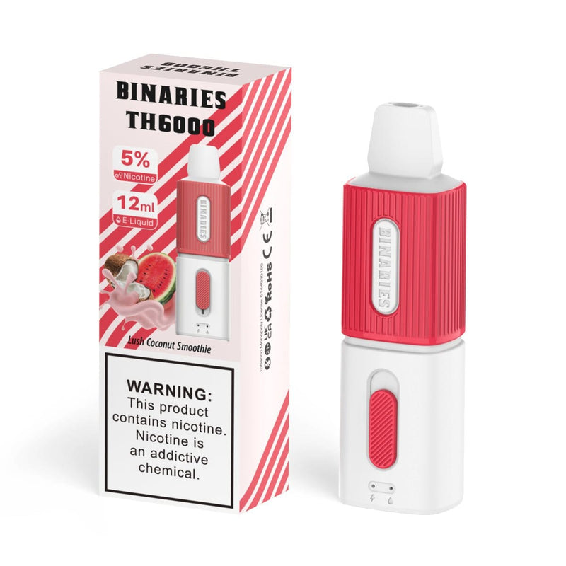 HorizonTech – Binaries Cabin Disposable TH | 6000 Puffs | 12mL | 50mg Lush Coconut Smoothie with packaging