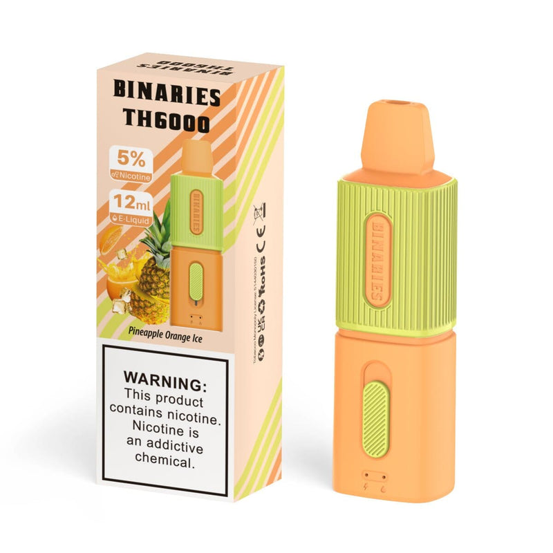 HorizonTech – Binaries Cabin Disposable TH | 6000 Puffs | 12mL | 50mg Pineapple Orange Ice with packaging