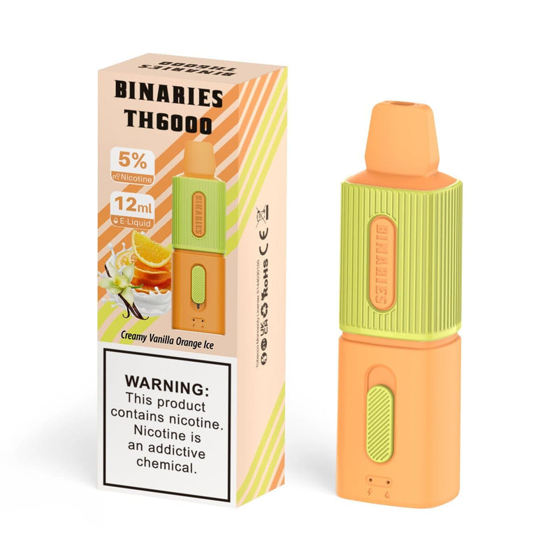 HorizonTech – Binaries Cabin Disposable TH | 6000 Puffs | 12mL | 50mg Creamy Vanilla Orange Ice with packaging