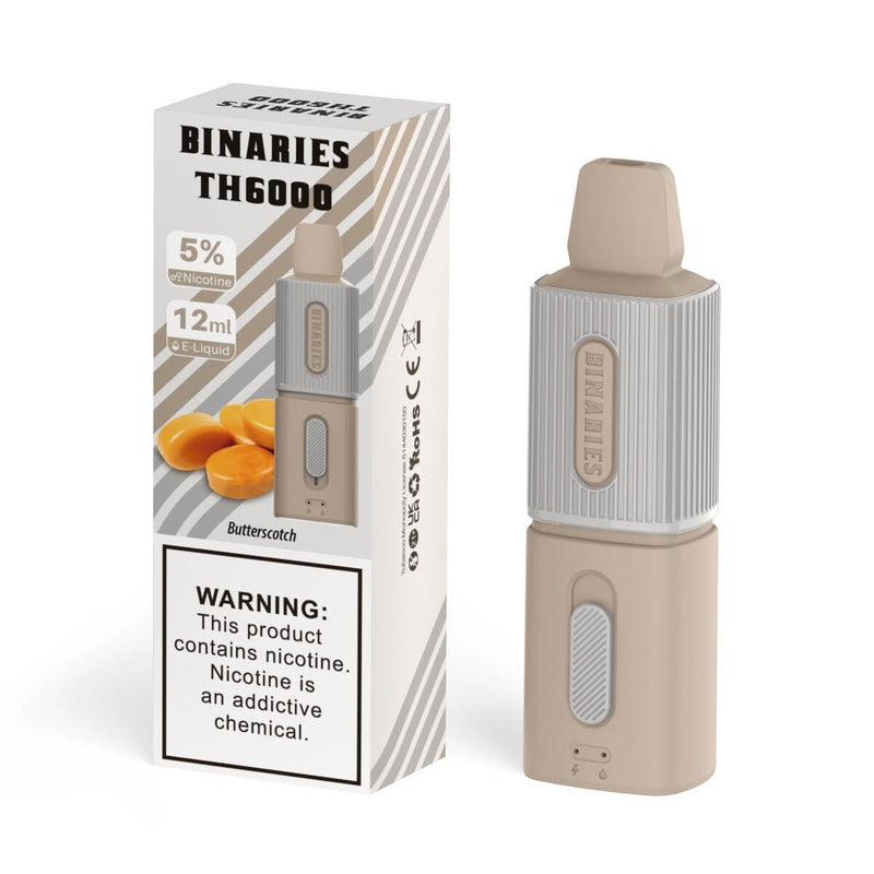HorizonTech – Binaries Cabin Disposable TH | 6000 Puffs | 12mL | 50mg Butterscotch with packaging
