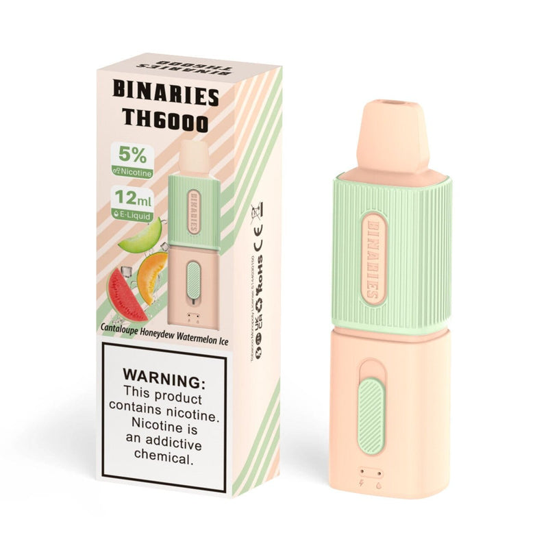 HorizonTech – Binaries Cabin Disposable TH | 6000 Puffs | 12mL | 50mg Cantaloupe Honeydew Watermelon Ice with packaging