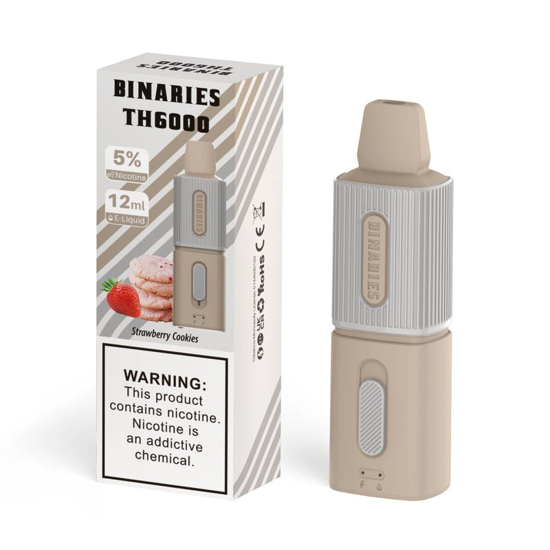 HorizonTech – Binaries Cabin Disposable TH | 6000 Puffs | 12mL | 50mg Strawberry Cookies with packaging