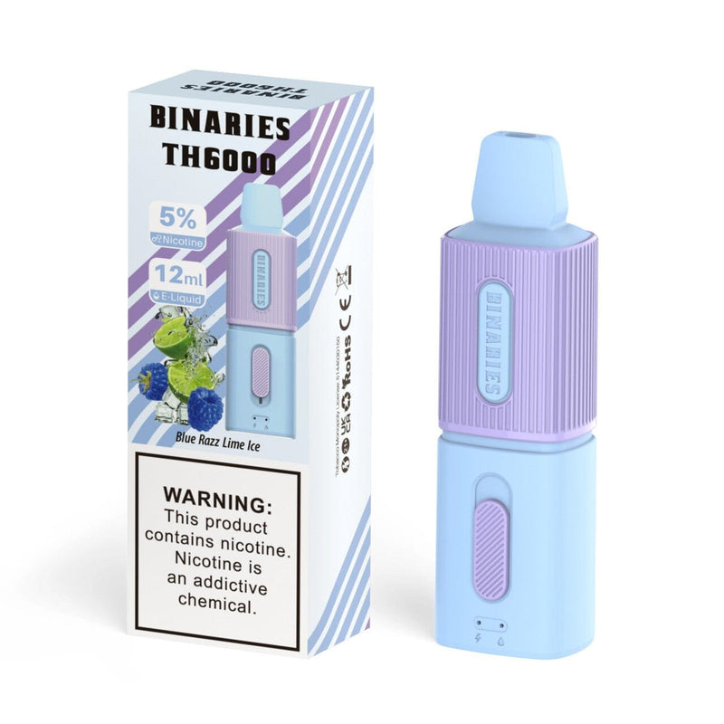 HorizonTech – Binaries Cabin Disposable TH | 6000 Puffs | 12mL | 50mg Blue Razz Lime Ice with packaging