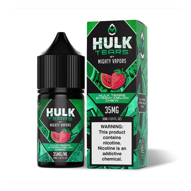 Hulk Tears Straw-Melon Chew | Mighty Vapors Hulk Tears Salts | 30mL with Packaging