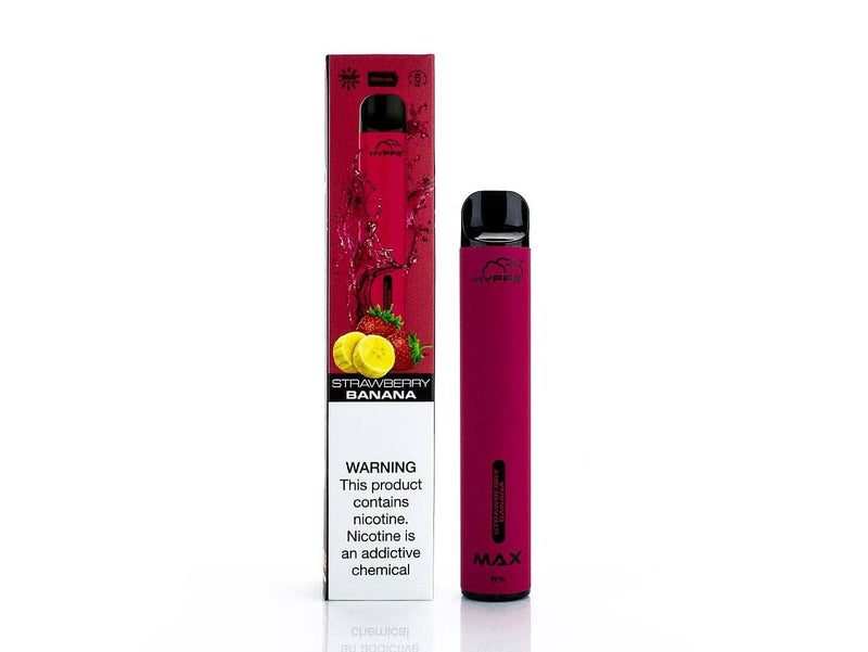 HYPPE MAX Disposable Device - 1500 Puffs strawberry banana with packaging