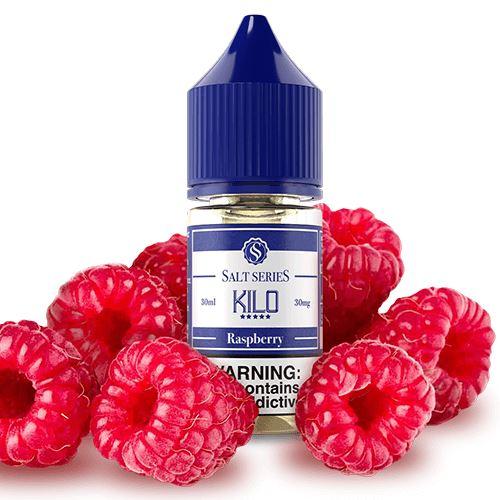 KILO SALT SERIES | Raspberry 30ML eLiquid bottle with background