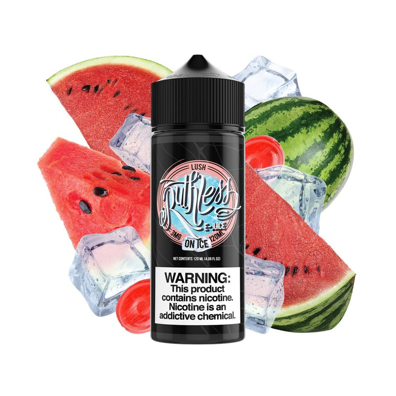 Lush on Ice by Ruthless 120ml Bottle with background