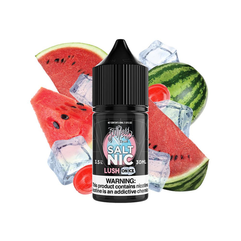Lush on Ice by Ruthless Salts 30ml Bottle with background