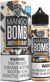 Mango Bomb Ice By VGOD eLiquid with packaging