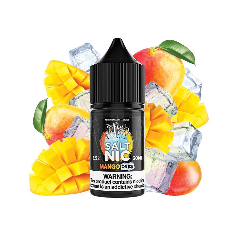 Mango on Ice by Ruthless Salts 30ml Bottle with background