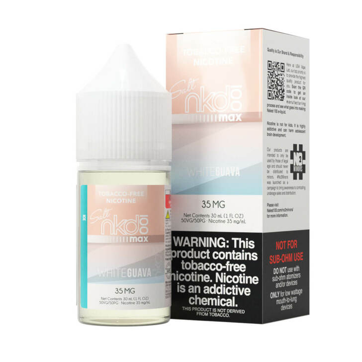 Max White Guava Ice by Naked Max 30ml with packaging