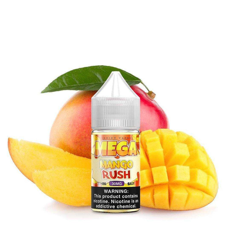  Mango Rush by MEGA Salt 30ml bottle with background