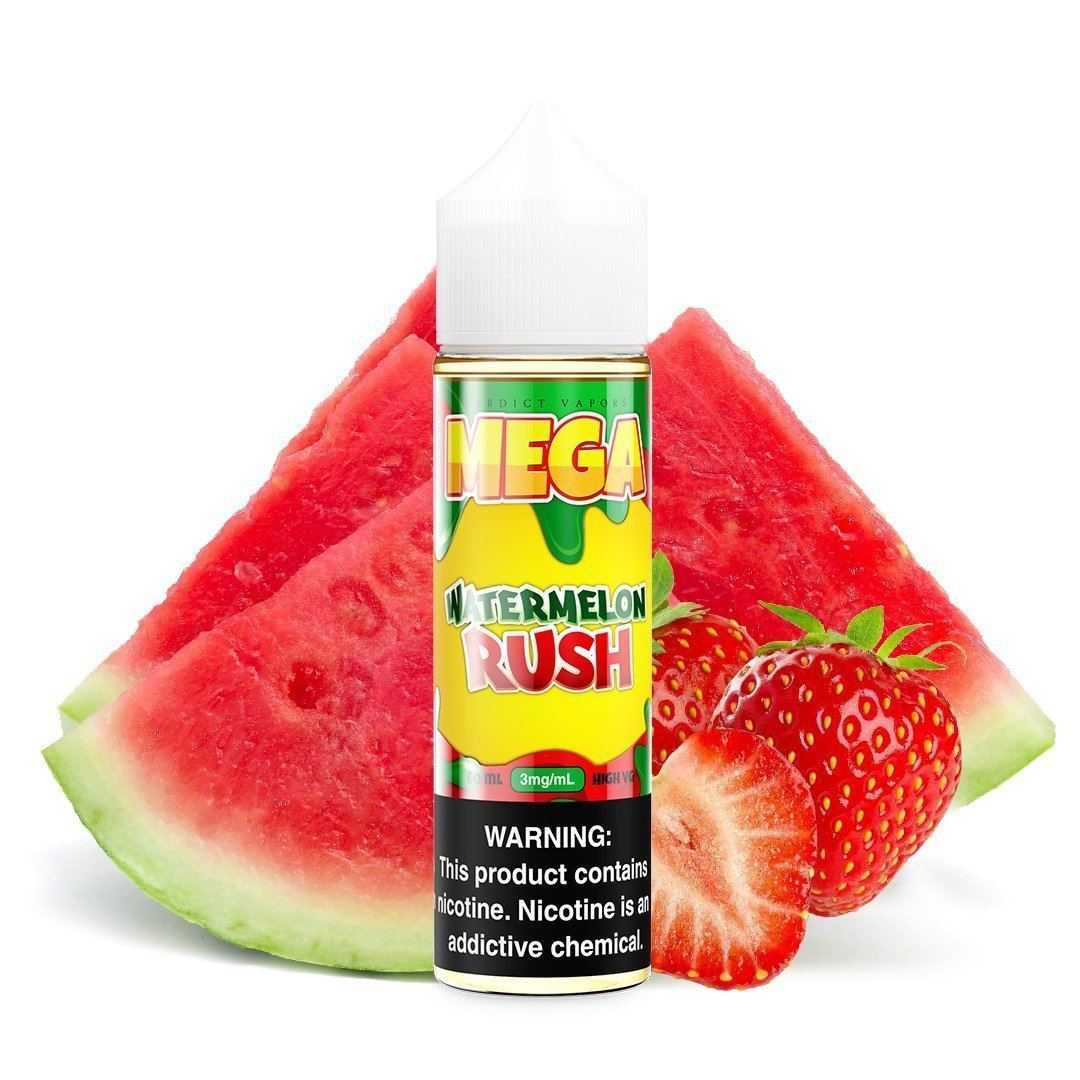 MEGA | Watermelon Rush 60ML eLiquid bottle with background