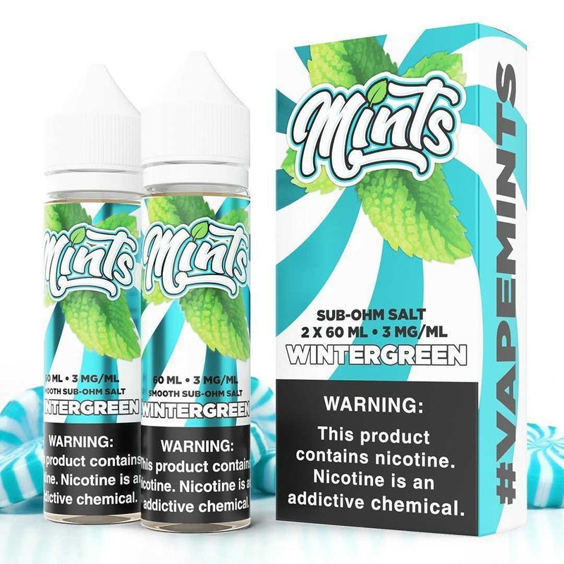  Wintergreen by MINTS SUB OHM SALT SERIES E-Liquid 2X 60ML with packaging