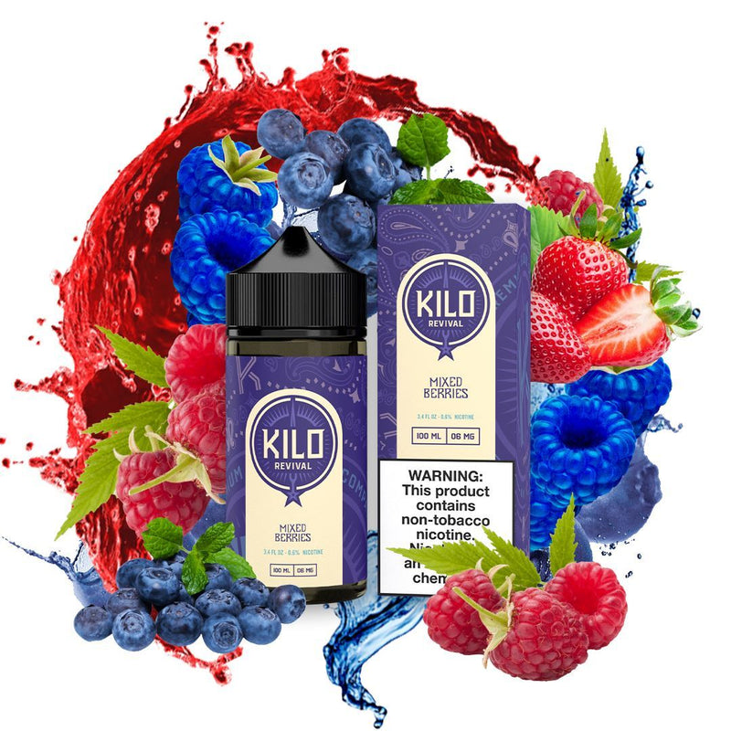 Mixed Berries by Kilo Revival Synthetic 100ml with background