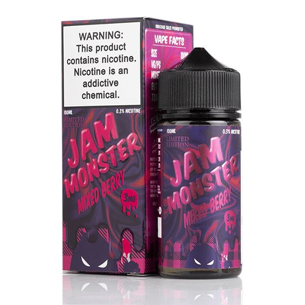 Mixed Berry by Jam Monster E-Liquid with packaging