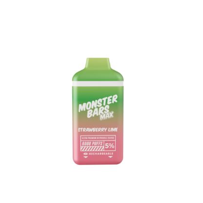 Monster Bars Max Disposable 6000 Puffs 12mL strawberry lime