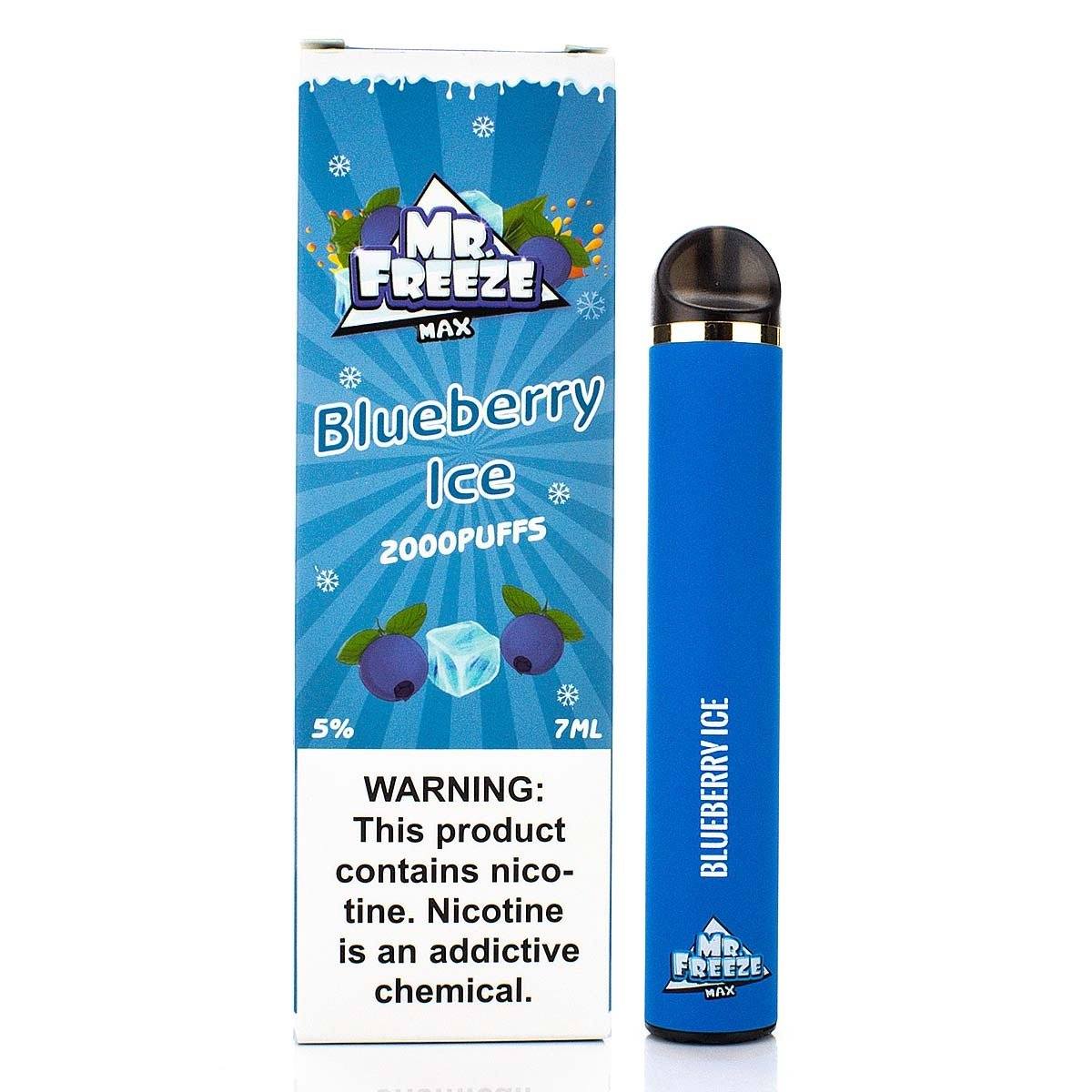 Mr. Freeze Max Disposable Device 5% (Individual) - 2000 Puffs blueberry ice with packaging