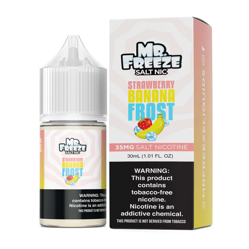 Mr. Freeze TF-Nic Salt Series | 30mL - Strawberry Banana Frost with Packaging