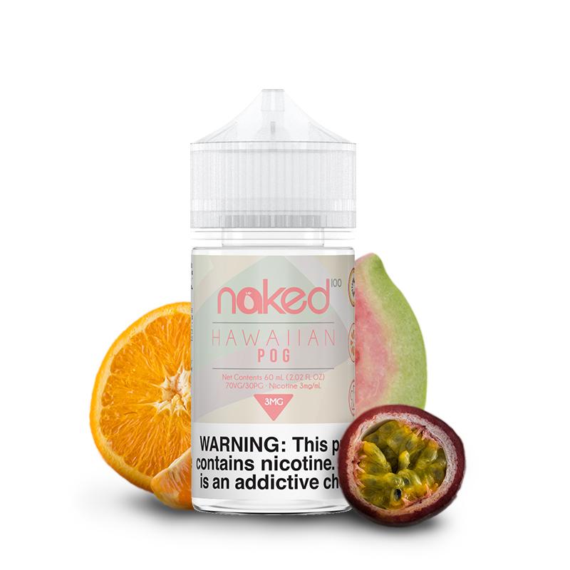 Hawaiian Pog By Naked 100 60ml bottle with background