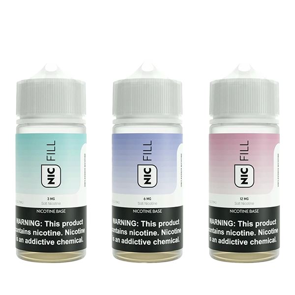 Nic Fill Unflavored Nicotine Concentrate 70mL Group Photo